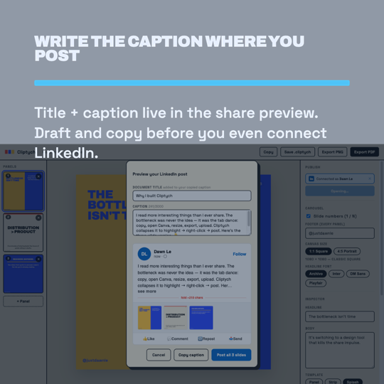 The launch post — slide 5 of 7